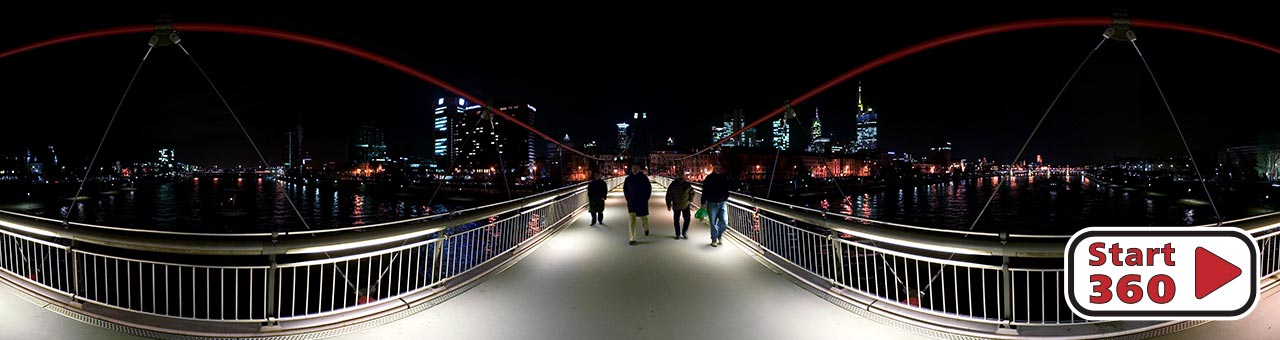 Holbeinsteg bei Nacht