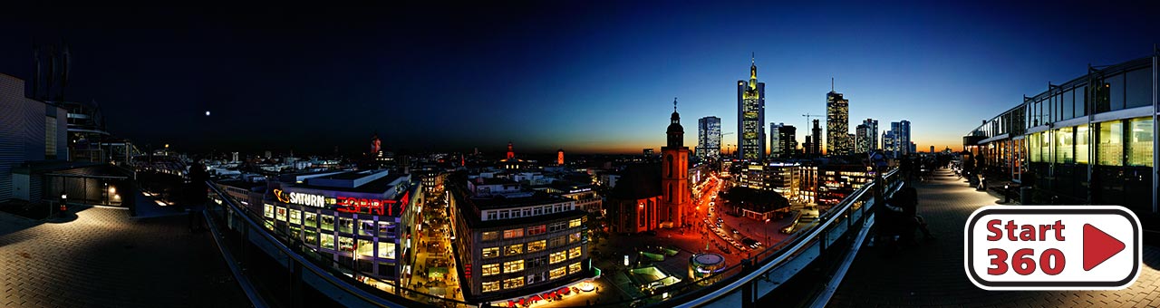 Zeilgalerie Dachterrasse bei Nacht